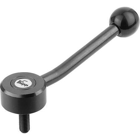 KIPP Adjustable Tension Levers low profile, external thread, 15°, metric K0114.1102X15